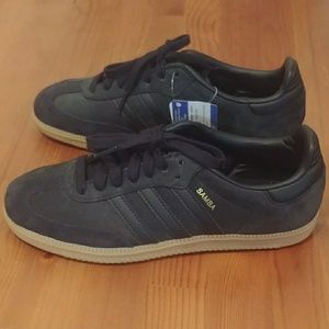 NWT ADIDAS SAMBA BLACK SUEDE LEATHER SNEAKERS
